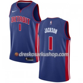Muški NBA Dres Detroit Pistons Reggie Jackson 1 Nike 2017-18 Plava Swingman